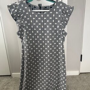 Blue and White Polka Dot Dress